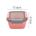 Miniatyrbillede 2 af 5: /#/(Pink)Salatbeholder Frokostboks Bentoboks til Voksne Børn med 3/#/