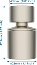 Miniatyrbillede 3 af 5: #Køkkenvask-luftblander 2 Tilstande Filter Vandbesparende Adapter med (FM22)#