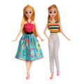 Miniatyrbild 2 av 4: 2-pack Kläder Set 30cm Babykläder 6 Punkter Barbie Dockkläder