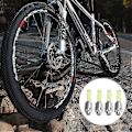 Miniatyrbillede 5 af 5: Cykelhjul Lys Cykeldæk Lys Led Lys Hjul Lys Led Hjul Lys Bil Nat Cykel Udendørs (gul) (4 stk) yu