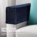 Miniatyrbilde 3 av 3: 2 stk. Universelt Sofa Armlene Trekk Elastisk Armlene Beskyttelse Ensfarget Armlene Beskyttelsesduk Marineblå