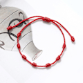 Miniatyrbild 2 av 5: 2x/set Kabbalah Armband Lyckosam 7 Knutar Rött Snöre Flätade Armband För M/ För M