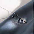 Miniatyrbild 4 av 5: Silverpläterat halsband koreansk mode måne katt halsband dam, 1 st