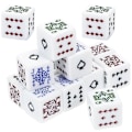 Miniatyrbilde 2 av 2: 16 stk. Akryl Poker Terninger Løgner Terninger Rekvisitt Morsomt Spill Terninger Bærbare Terninger Morsom Spillforsyning