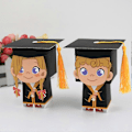Miniatyrbillede 3 af 3: 10 stk. Dreng Graduation Doktorhat Slikæsker Party Gaveæsker Doktorhat Slikæsker