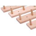 Miniatyrbillede 4 af 4: Trævægmonteret Frakkeholder - 4 Kroge - Væghængt Frakkeholder - Design Væghængt Frakkeholder