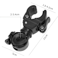 Miniatyrbillede 2 af 5: Kørestols Stokkeholder, praktisk Stokkeholder Multifunktionel Krykkeholder Til Kørestole Elektriske Scootere 1 stk. sort