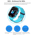 Miniatyrbillede 2 af 6: #Blå automatisk ur smartwatch til børn#