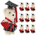 Miniatyrbillede 2 af 4: 10 stk. Graduation Bear Dukker Blomsterbuket Materiale Dimissionssæson Dekoration