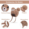Miniatyrbild 1 av 5: Stickad Bebisluva för Höst och Vinter - Söt Hatt med Öron