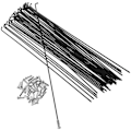 Pikkukuva 4 / 4: 36 Sarjaa 14G J-mutka Maastopyörän Teräspinnat Polkupyörän Pinnat ja Nipat 260mm