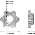 Pikkukuva 2 / 3: Dumbbell Spinlock -lukot, liukumattomat 25 mm:n standardi Spinlock-kaulukset, ruuvikorkit käsipainotankoihin, Barbell Star -kaulukset A-yuhao, 4 kpl