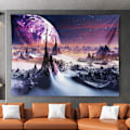 Miniatyrbild 2 av 5: Gobelängväggbonad Galaxy Planet Gobeläng för sovrum vardagsrum sovsal hemväggdekor 51 x 59 tum
