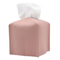 Miniatyrbillede 1 af 5: Servietboksbetræk Kvadratisk, Hvid PU Læder Servietboksholder, Moderne Minimalistisk til Cube Servietter Betræk（Pink）