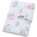 Miniatyrbillede 1 af 5: A5 PU læder wirebound notesbøger med lås dagbogsbog, rejse skitsebog daglig planlægger agenda notesblok, TPN112 (Blomst)