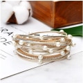 Miniatyrbild 2 av 5: Leopard Armband för Kvinnor, Boho Läder Wrap Multi-Layer Pärla Kristall Armband Smycken