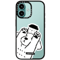 Miniatyrbilde 4 av 6: Kompakt iPhone 16 Pro Max Deksel [Lettvekt / 1,2 m 2X Militær Grad Fallbeskyttelse/Slank] - Kirsebær - Klar Svart Dog Loves Coffee iPhone 16