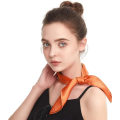 Miniatyrbillede 4 af 5: Silkefølelse tørklæde firkantet chiffon tørklæde ensfarvet bandana retro tørklæder til kvinder halstørklæde taske tørklæde