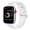 Pikkukuva 1 / 7: Urheiluranneke Yhteensopiva Kello 38-40mm Pehmeä Silikoni Vaihto Urheiluranneke Yhteensopiva iWatch Sarjan 5/4/3/2/1, S/M, M/L-Valkoinen