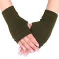 Miniatyrbilde 1 av 5: Fingerless Gloves Stretchy Knitted Thumbhole Mittens Solid Color Short Hand Warmers 1