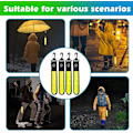 Miniatyrbilde 5 av 7: LED Blinkende Lys for Skolesekker, 4 Stykker Barnereflektorer Blinkende Lys, Skolesekker med 3 Moduser, Sikkerhetslys, Vanntett Reflektor (Gul) Red+Yellow+Green+Blue