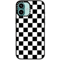 Miniatyrbilde 4 av 6: Kompakt iPhone 16 Pro Max Deksel [Lettvekt / 1,2 m 2X Militær Grad Fallbeskyttelse/Slank] - Kirsebær - Klar Svart Black White Check Checkerboard iPhone 16 Plus