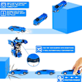 Miniatyrbillede 2 af 5: Transformeret legetøjsbil til drenge i alderen 2-7, robotbil legetøj til drenge i alderen 4, fødselsdagsgave til børn i alderen 2-7