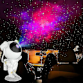 Miniatyrbilde 4 av 5: Astronaut Galaxy-projektor Stjernehimmel nattlys Roterende lampe Romdekor USB-lading med fjernkontroll