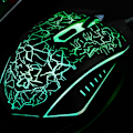 Miniatyrbild 6 av 7: Spelmus med sladd, USB optisk datormus med RGB-bakgrundsbelysning, 4 justerbar DPI ergonomisk spelare bärbar datormus - svart