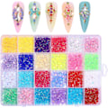 Miniatyrbillede 8 af 9: Lille Krystal Rhinestones Sæt | 3500 Stykker Glitter Resin Rhinestones Sæt, Flatback AB Klare Juveler Diamanter Negledekorationer til Niktule B