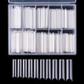 Clear Acrylic Nail Tips – Extra Long Straight Square Nail Tips – Nail Tips for Gel Nails – Transparent False Nails – Press-On Nails 200