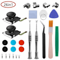 Miniatyrbild 1 av 5: 3D analog joystick, joystick reservdelar tumstocksreparationssats - 26-delars set
