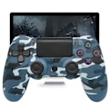 Pikkukuva 3 / 5: Langaton peliohjain Ohjain Bluetooth Dual Head Snowflake -kahva Joystick Gamepad yhteensopiva pelikonsolin kanssa 4-sininen naamiointi
