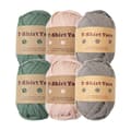 6 ruller tykt strikkegarn, elastisk stoff T-skjortegarn, spaghettigarn for håndlagde DIY-vesker, tepper, puter og hekling