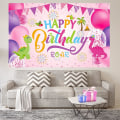 Miniatyrbild 5 av 5: Dinosaurie Grattis på födelsedagen Bakgrund Banner, Dinosaurie Födelsedag Foto Bakgrund Spel Banner för Födelsedag Dekoration, Baby Showers och Foto Prop