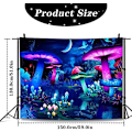 Miniatyrbillede 2 af 5: Glow in the Dark Gobelin, UV Gobelin Vægophæng, Æstetisk Gobelin Hjemmedekoration til Stue Soveværelse 150 cm x 130 cm-D5465