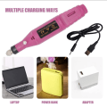 Miniatyrbillede 4 af 6: Live-Nail Pen Sander Neglepolerer-USB Rose Redmake up