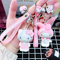 Miniatyrbillede 2 af 5: 2 stk. Søde Kawaii Tilbehør Anime Nøglering Sød Nøglering Nøglering Nøglepung Håndtaske Bilcharms - My Melody+KT Cat