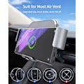 Miniatyrbillede 10 af 10: Bilholder til Galaxy Z Fold 4 3 2 med dobbelt spole trådløs oplader til Samsung W22 W21 foldbar telefon hurtig opladning