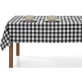 Miniatyrbild 1 av 5: Rektangulär Ginghamrutig bordsduk, tvättbar, perfekt för inomhus och utomhus, idealisk för picknickar och utomhusfester (140 x 180, svart)