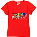 Miniatyrbilde 1 av 9: Sprunki T-skjorte for gutter barn Sprunki skjorte for fans gave figur trykte småbarn t-skjorter Sprunki Merch Student topper Red 150cm