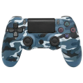 Miniatyrbild 1 av 5: Trådlös spelkontroll Controller Bluetooth Dual Head Snowflake Handtag Joystick Gamepad kompatibel med spelkonsol 4-blå camouflage