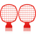 Miniatyrbild 1 av 4: 2 st Twist Comb Curl Comb Twist Brush Afro Curl Comb Twist Hair Coils Comb Tool för Naturligt Hår (Röd)