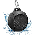 Miniatyrbild 1 av 5: Vattentät Bluetooth-högtalare för utomhusbruk, trådlös bärbar miniduschresehögtalare med subwoofer - svart
