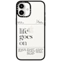 Miniatyrbilde 1 av 6: Kompakt iPhone 16 Pro Max Deksel [Lettvekt / 1,2 m 2X Militær Grad Fallbeskyttelse/Slank] - Kirsebær - Klar Svart Life Goes on iPhone 16 Plus