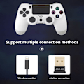 Pikkukuva 4 / 5: Langaton peliohjain Ohjain Bluetooth Dual Head Gamepad Joystick Gamepad yhteensopiva pelikonsolin kanssa 4-Valkoinen