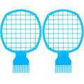 Miniatyrbillede 1 af 4: 2 stk. Twist Comb Curl Comb Twist Brush Afro Curl Comb Twist Hair Coils Comb Tool til Naturligt Hår (Blå)