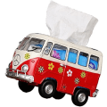 Miniatyrbilde 3 av 5: Vevboksdeksel Retro Bussform Vevdispenser Boksholder for Hjem Rom Kontorbruk