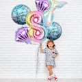 Miniatyrbild 3 av 4: Sjöjungfru födelsedag dekoration sjöjungfru ballonger kit hav ballong sjöjungfru folie ballong sjöjungfru svans ballonger för flickor sjöjungfru fest