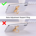 Miniatyrbild 5 av 6: Metall Mobiltelefon Finger Ring Stabilitet Hållare Baksida Stativ Hopvikbar Handgrepp Knopp Loop Bilfäste Haka Kickstand(Rose Gold)